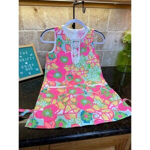 Lilly Pulitzer Girls Mini Claudine Dress Wildflower Multi Floral Size 12 Retired